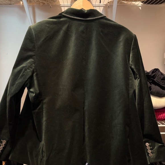 JCrew Alexandra Green Velvet Blazer - Picture 2 of 2